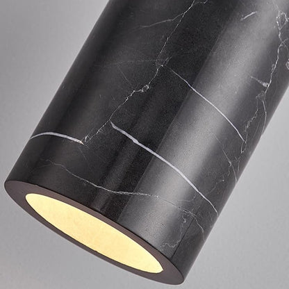 Nordic Long Tube Natural Marble Pendant Light