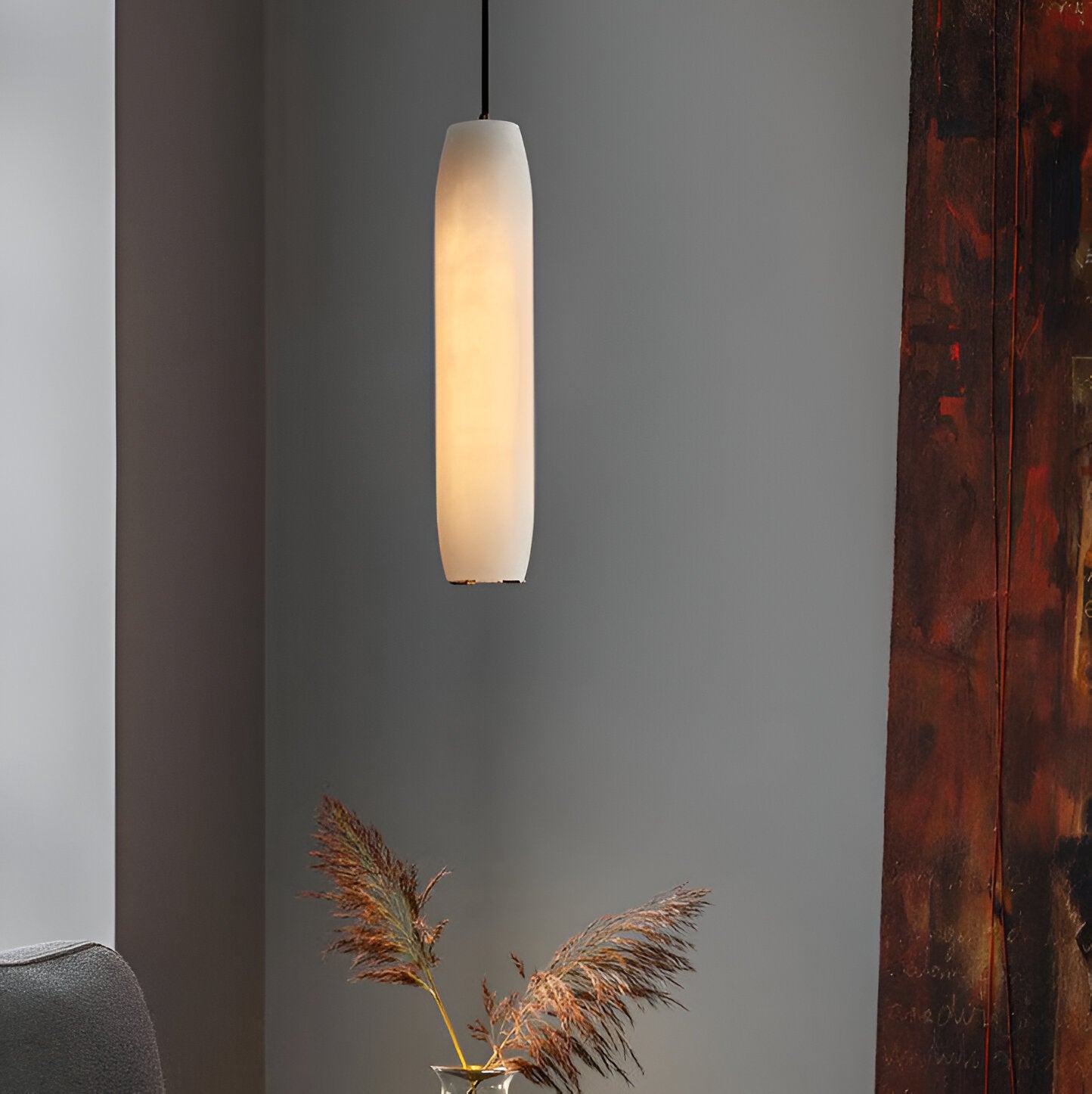 Nordic Luxury White Alabaster Pendant Light