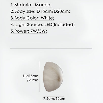 Nordic Marble Cloud Stone Wall Light