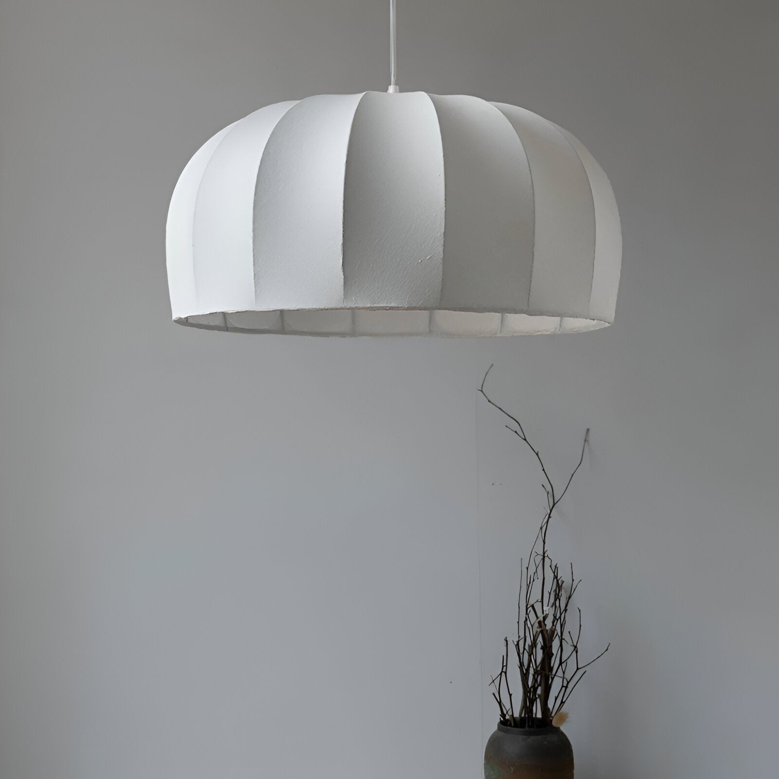 Japandi Modern Handmade Silk Pendant Light