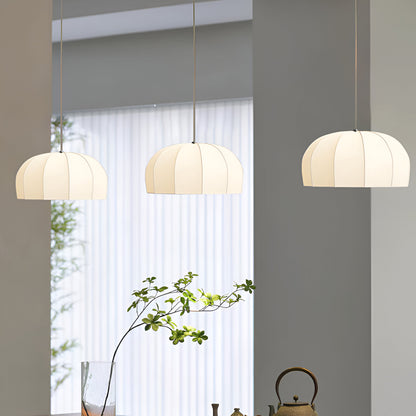 Japandi Modern Handmade Silk Pendant Light