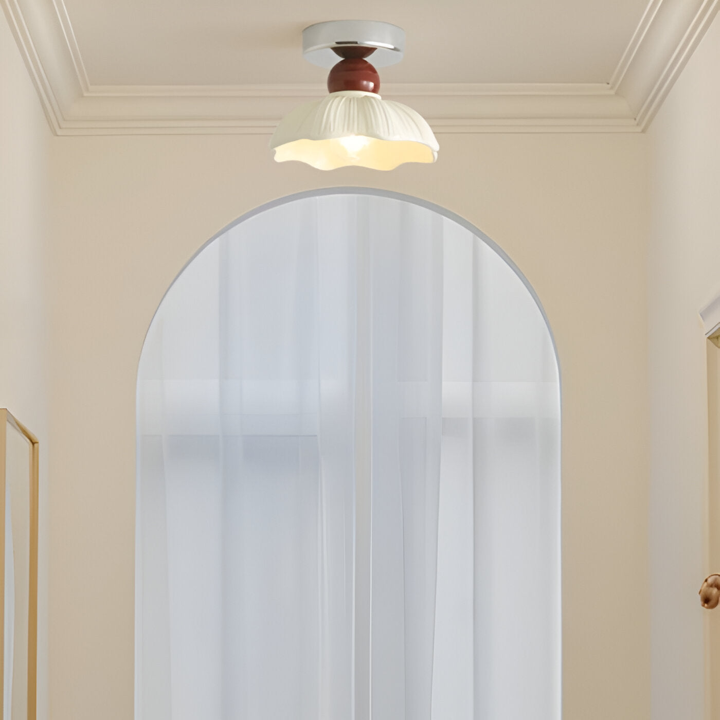 Lampadario a soffitto Nordic Retro Petal Cream