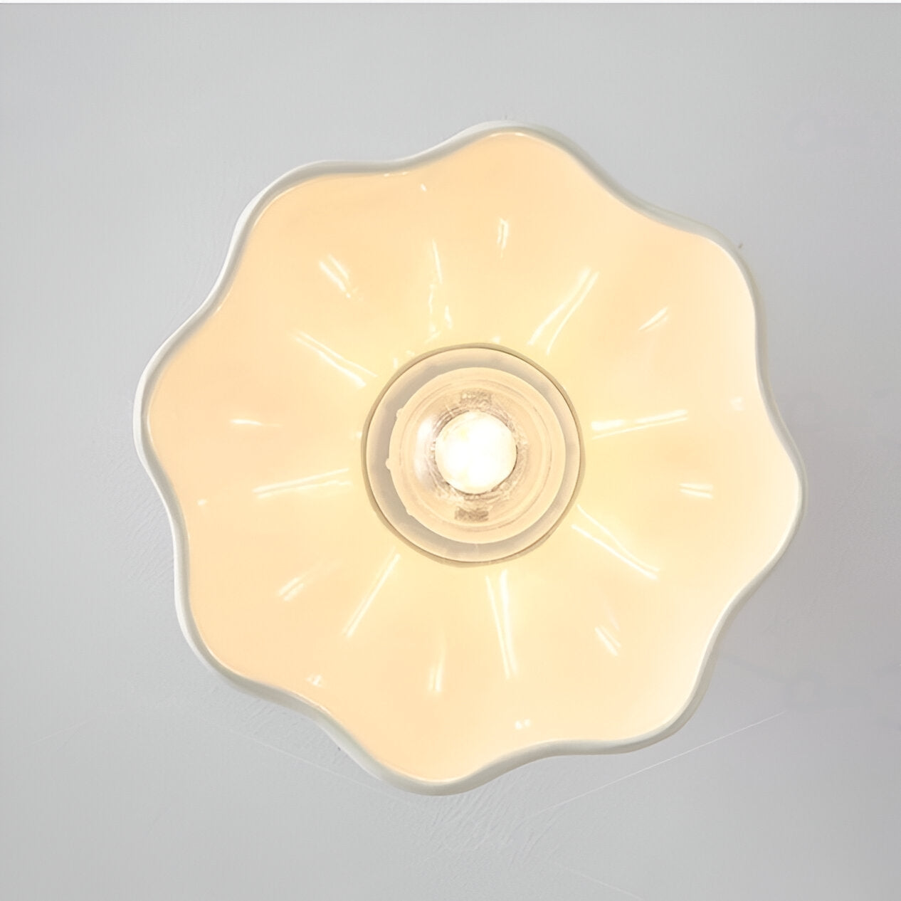 Nordic Retro Petal Cream Ceiling Light Fixture