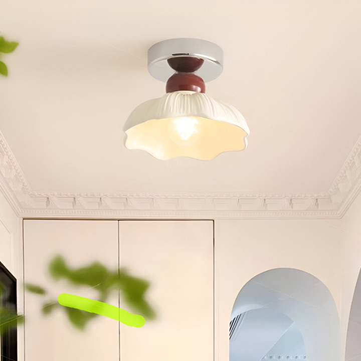 Lampadario a soffitto Nordic Retro Petal Cream