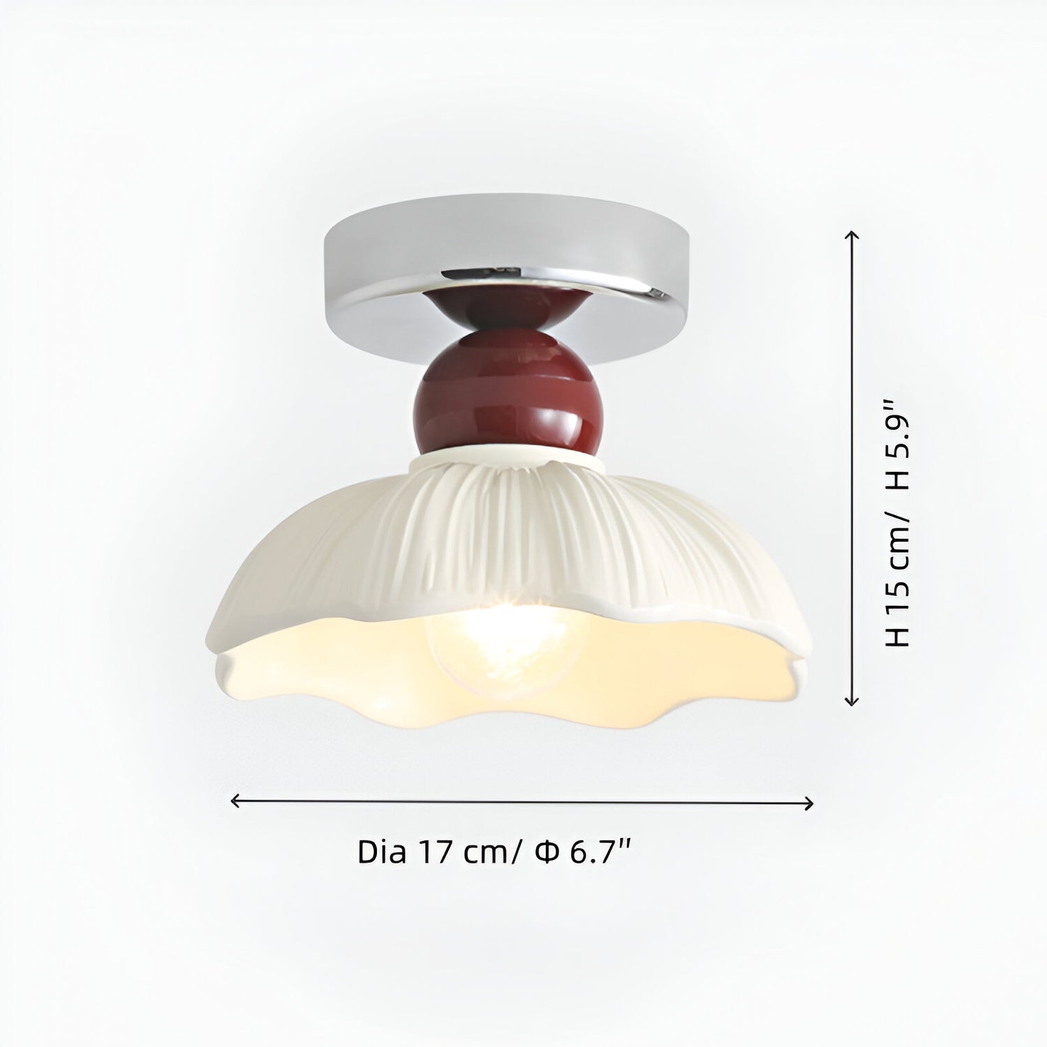 Lampadario a soffitto Nordic Retro Petal Cream