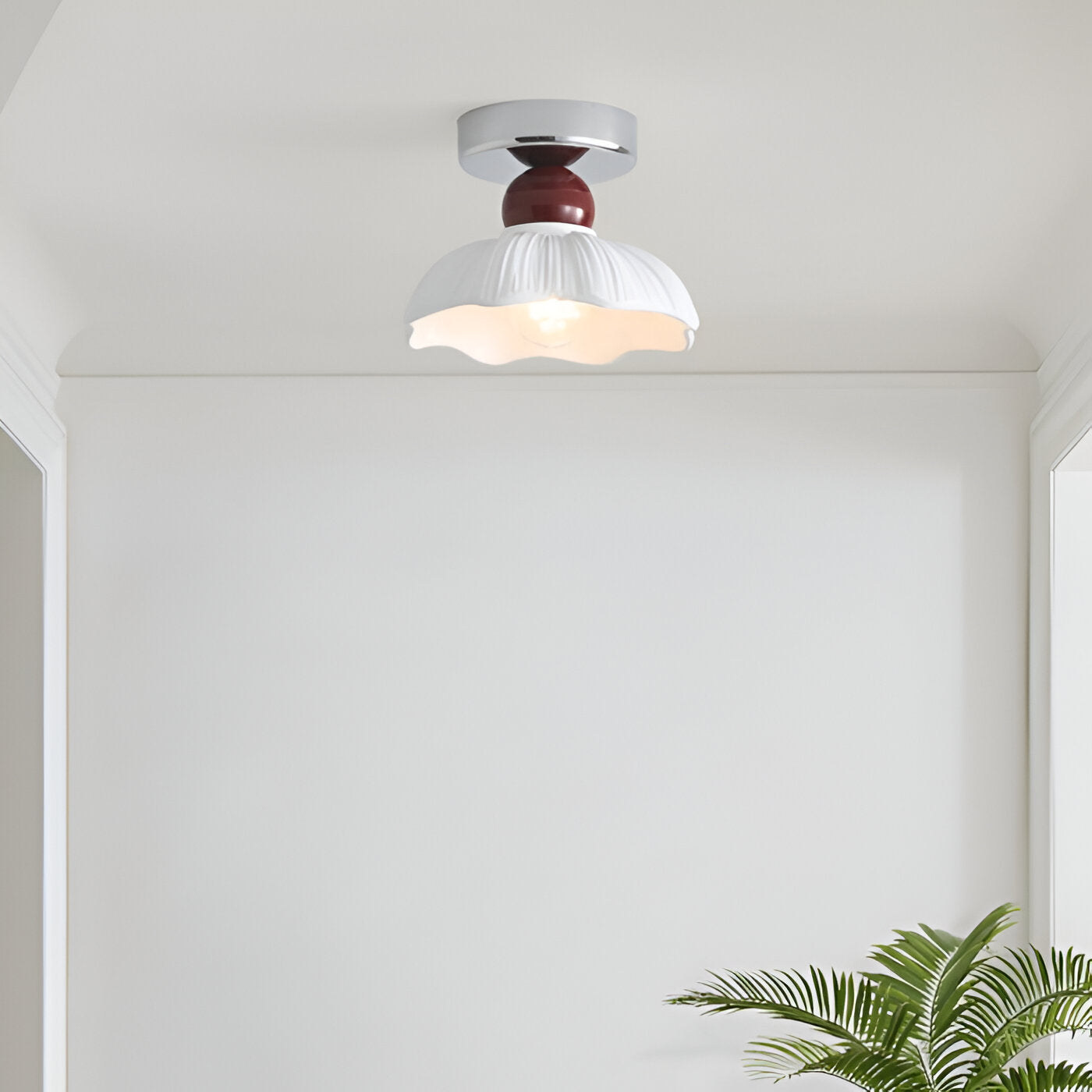 Lampadario a soffitto Nordic Retro Petal Cream