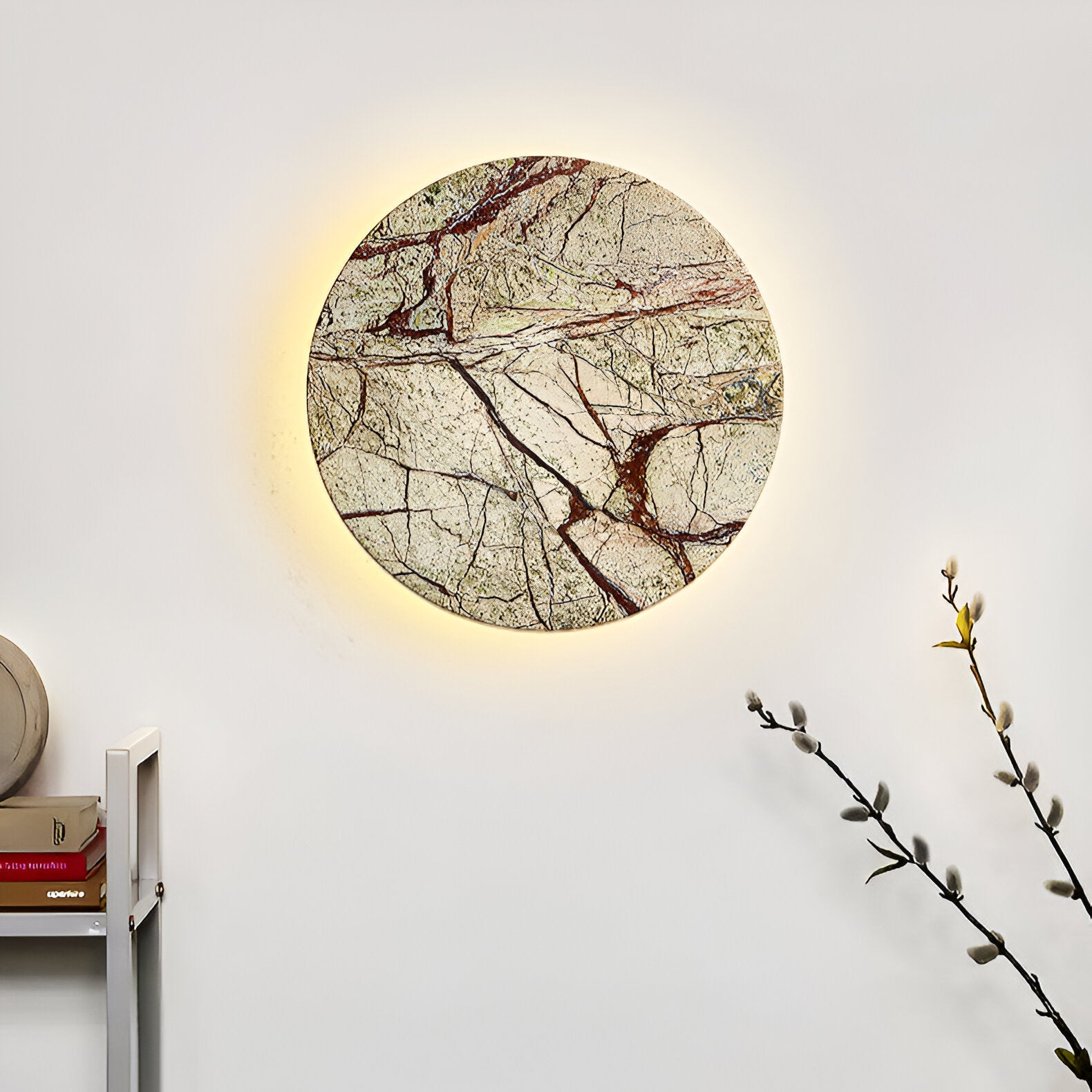 Nordic Round Marble Stone LED Wall Light