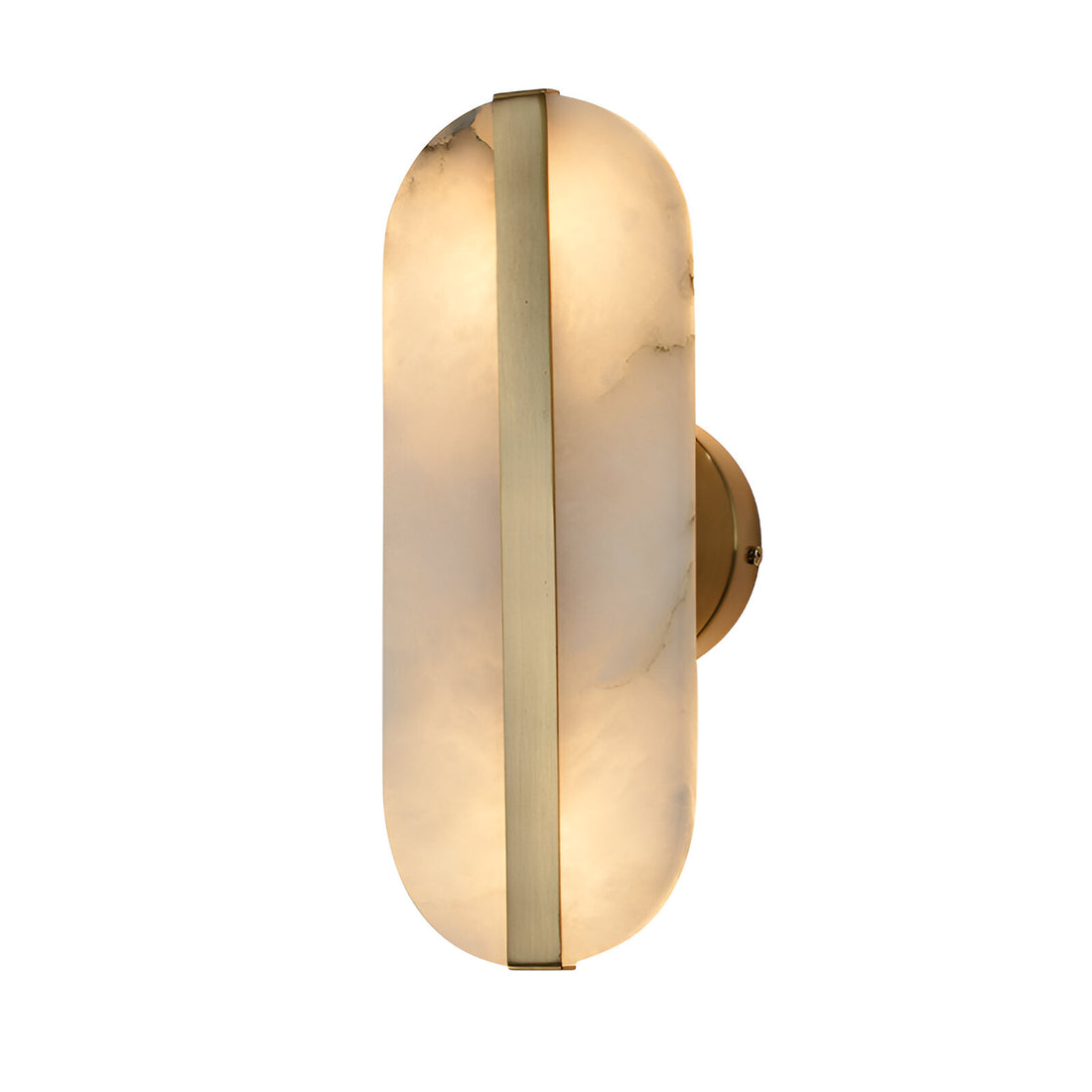Nordic Seren Alabaster Stone Brass Wall Light