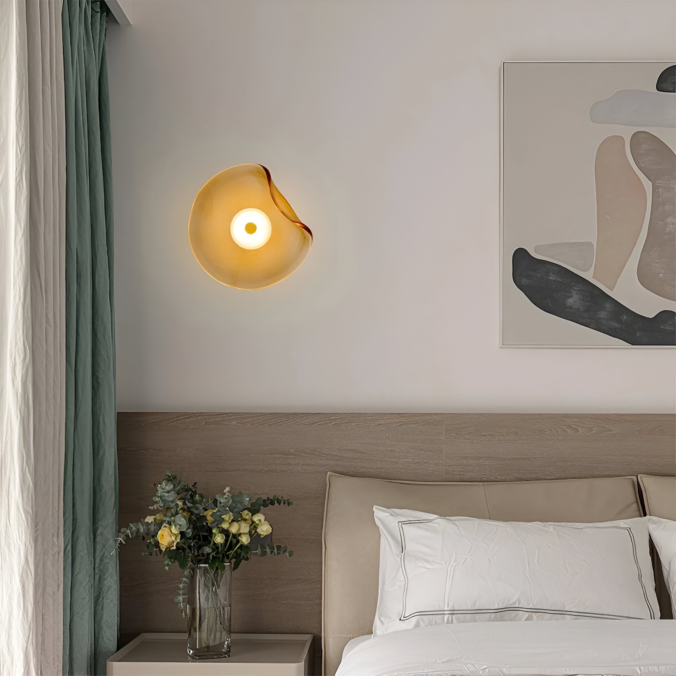 Applique murale LED minimaliste nordique en verre moderne