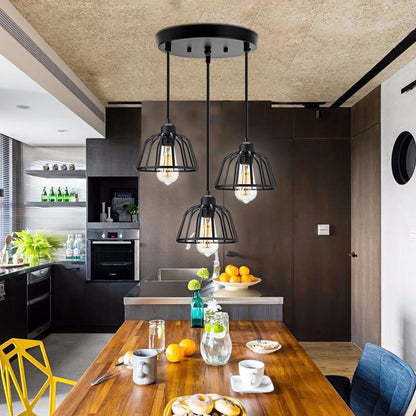 Retro Industrial Black Metal Pendant Lamp