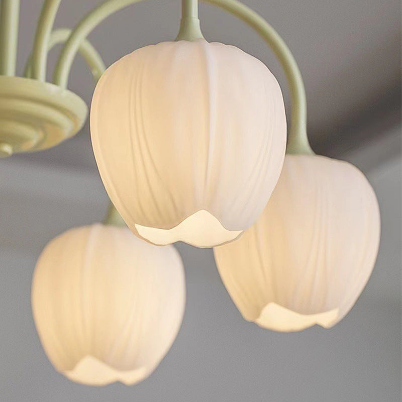 Tulipa Matcha Nordic Glass Chandelier