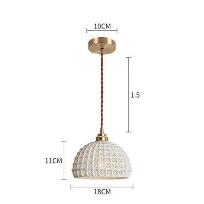 Nordic Brass Ceramic LED Pendant Light