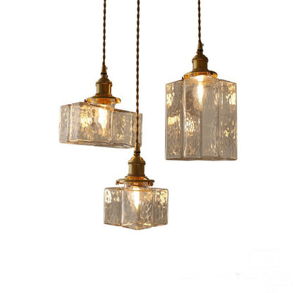 Jewel Brass Vintage Glass Pendant Light