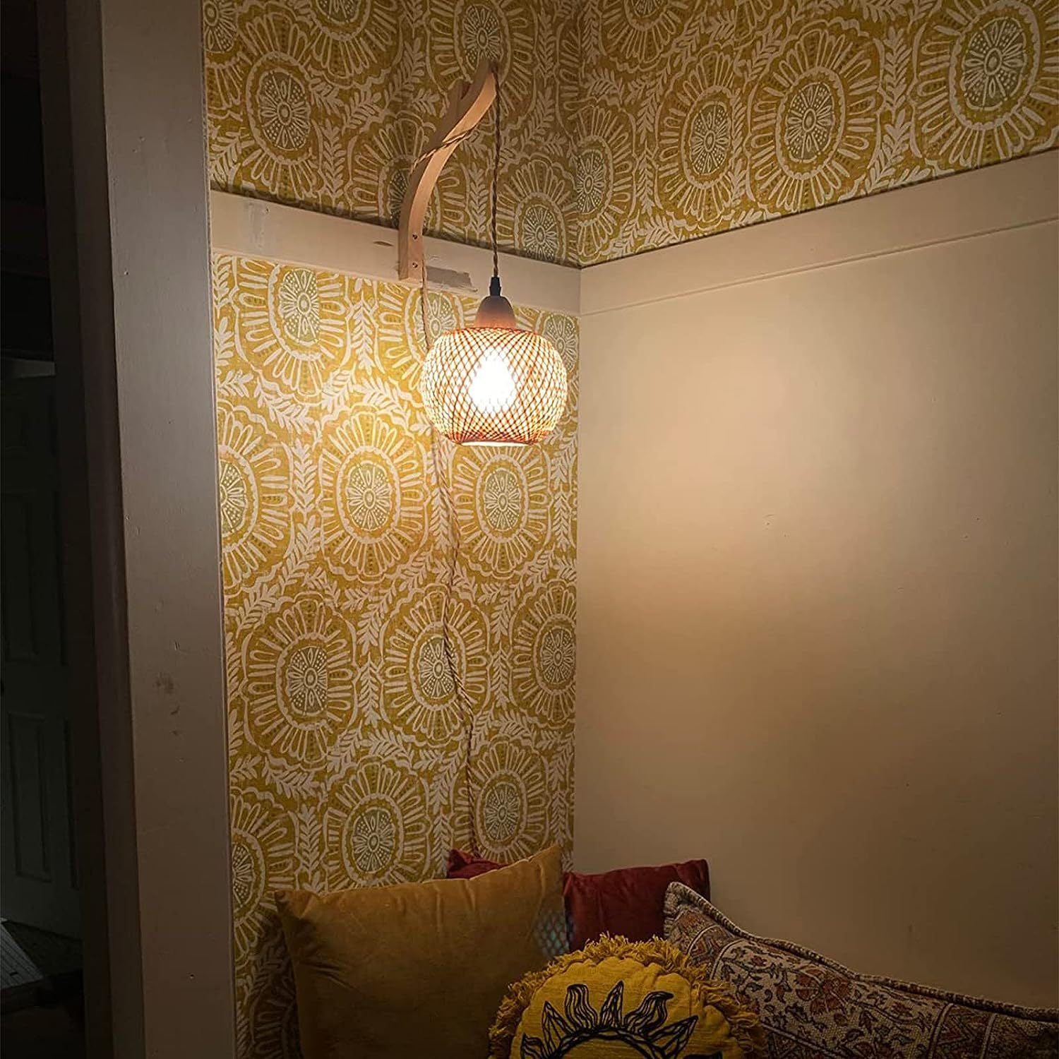 Pastoral Hemp Rope Bamboo Wall Lamp