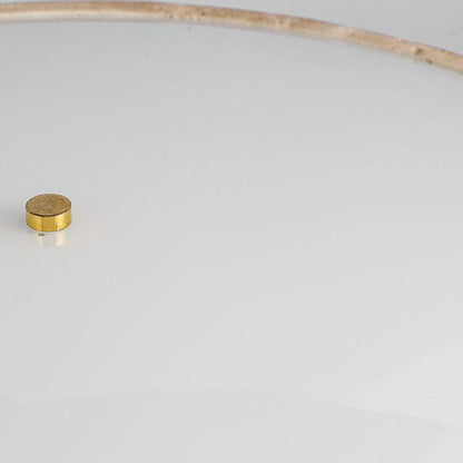 Travertine Round Base Spectrum Cream Ceiling Lamp