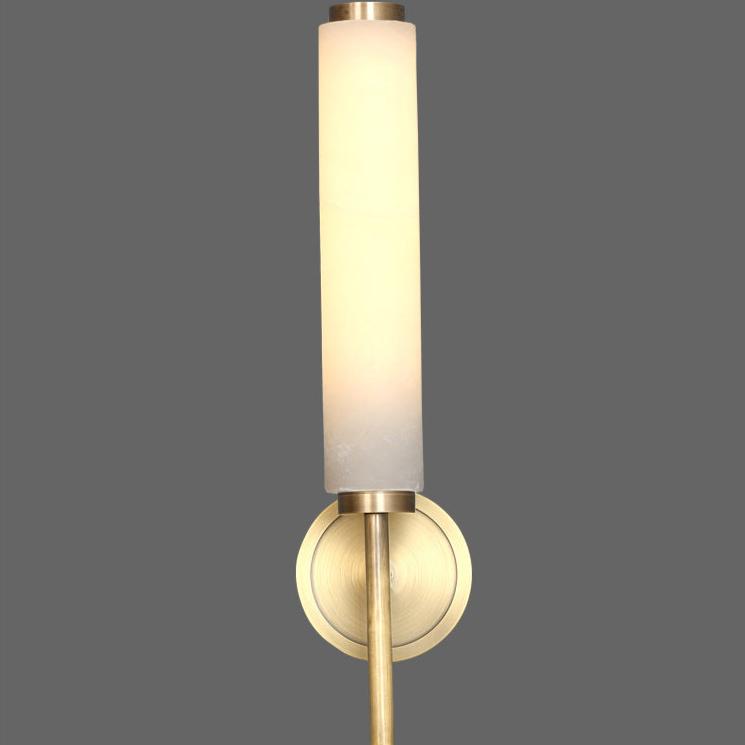 Lampada da parete in tubo di marmo e ottone nordico