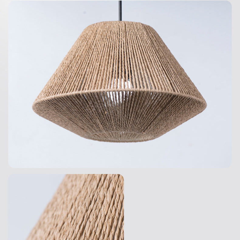 Pastoral Style Handmade Paper Pendant Lamp