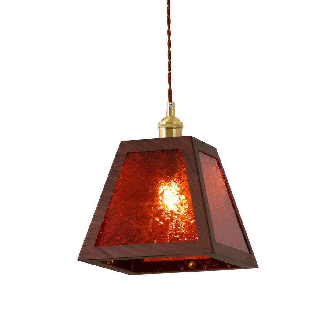 Walnoot Franse Retro Kroonluchter Middeleeuwse Stijl Hanglamp