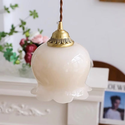 Maison Charm French Cream Glass Pendant Light