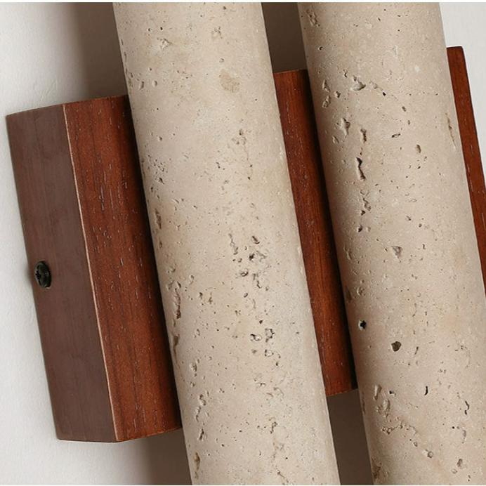 Travertine Retro Style Double Long Wall Lamp