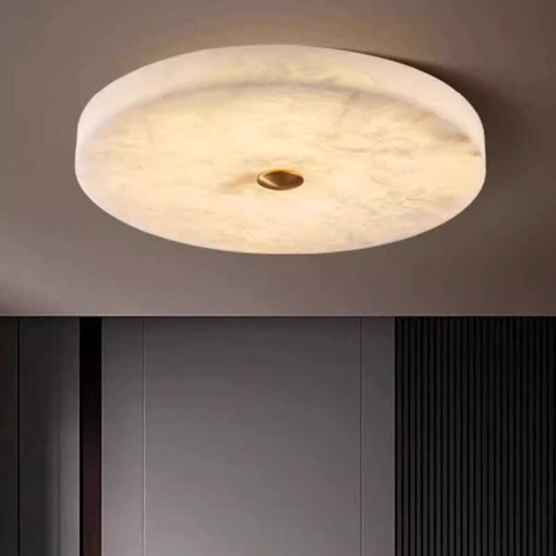 Alabaster Flush Mounted Round LED Deckenlampe