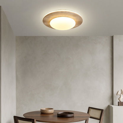 Lampada da soffitto medievale nordica in travertino