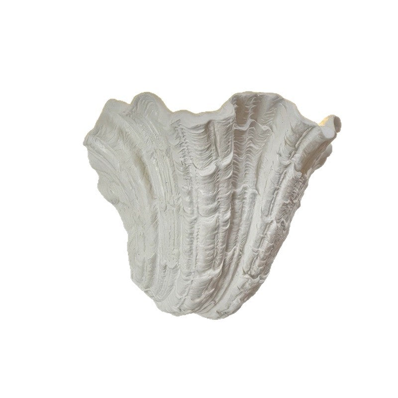 Coquille Sculptural Plaster Shell Wall Light