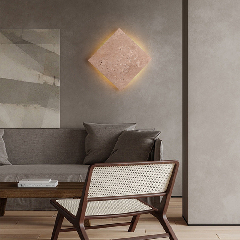 Travertine Square Wall Lamp