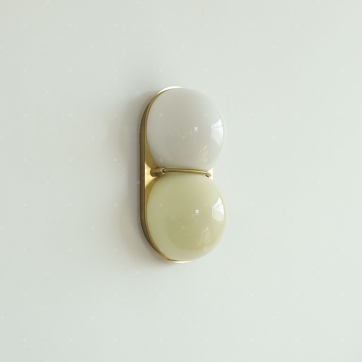 Maren cream twin glass wall light
