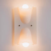 Linnea double head wall light switched on
