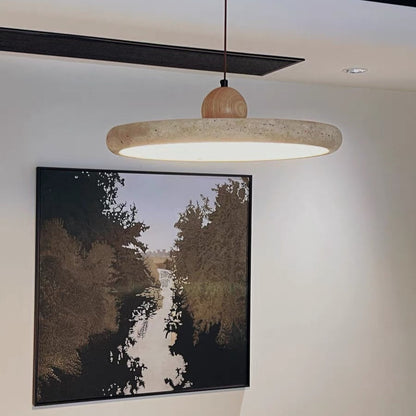 Yellow Cave Stone Wabi-Sabi Marble Pendant Light