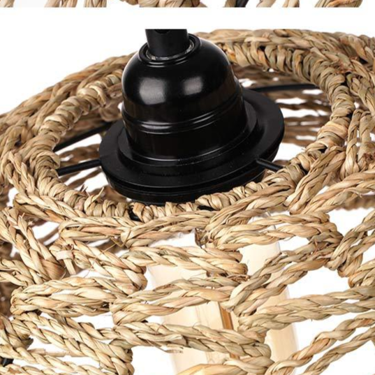 Retro Hand-Woven Cotton Rope Pendant Lamp