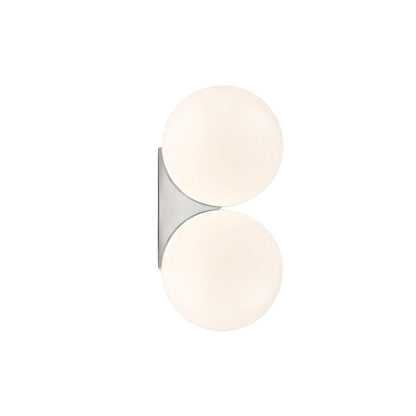 Lunaris Modern White Glass Globe Wall Light