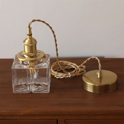 Jewel Brass Vintage Glass Pendant Light