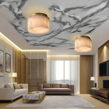 Rivage Alabaster Minimalist Ceiling Light