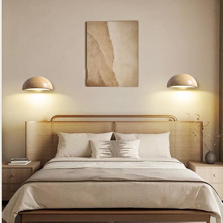 Travertine Nordic Semicircular Wall Lamp