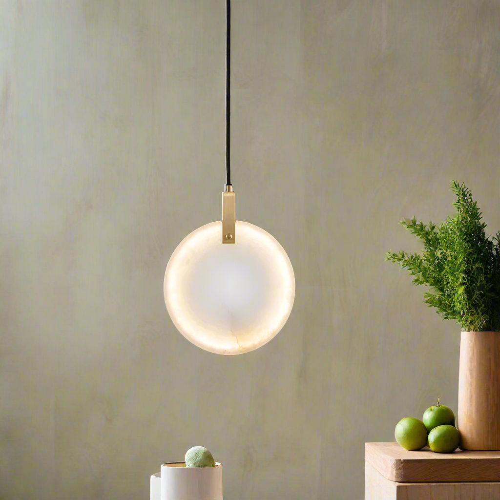 Luz colgante de mármol español Lorenzo Single