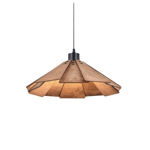 Sora Cone Wabi-Sabi Wood Pendant Light