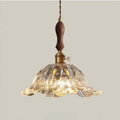 Retro French Flower Glass Chandelier