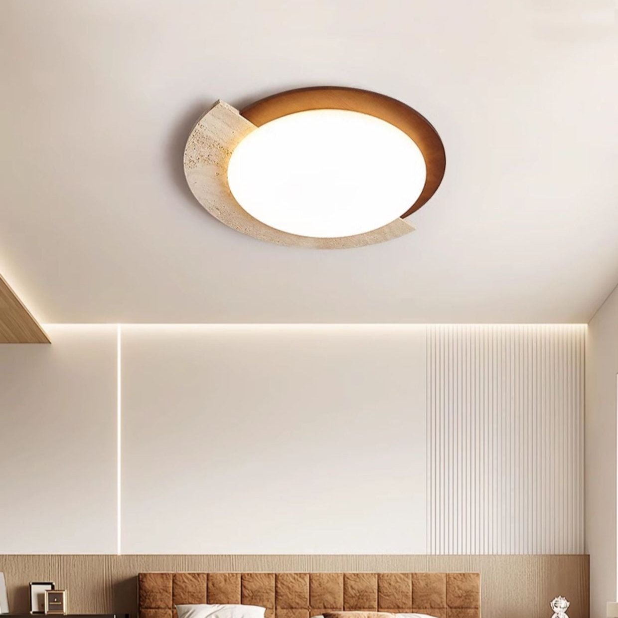 Travertine Retro Creative Geometric Ceiling Lamp