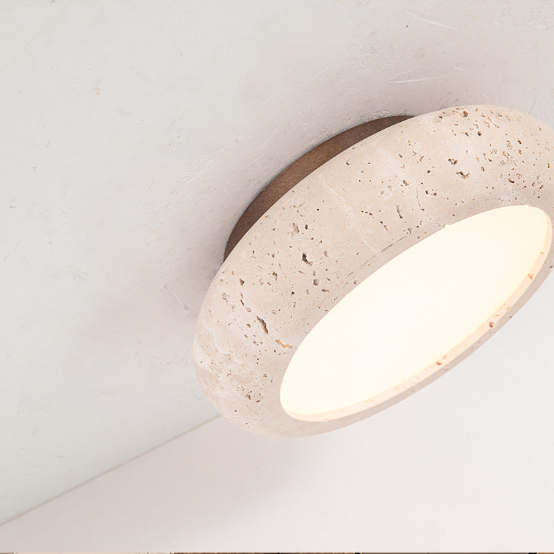 Lampada da soffitto in travertino retro