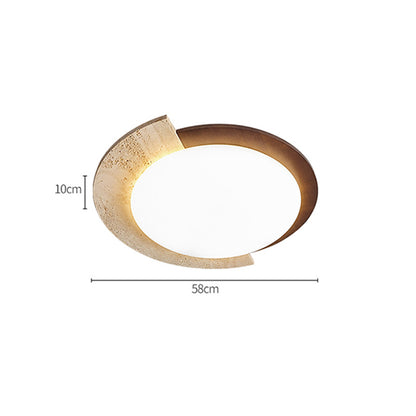 Lampe de plafond géométrique créative en travertin rétro