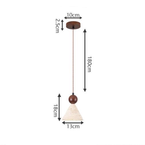 Lampe à pendentif rétro médiévale en travertin créatif