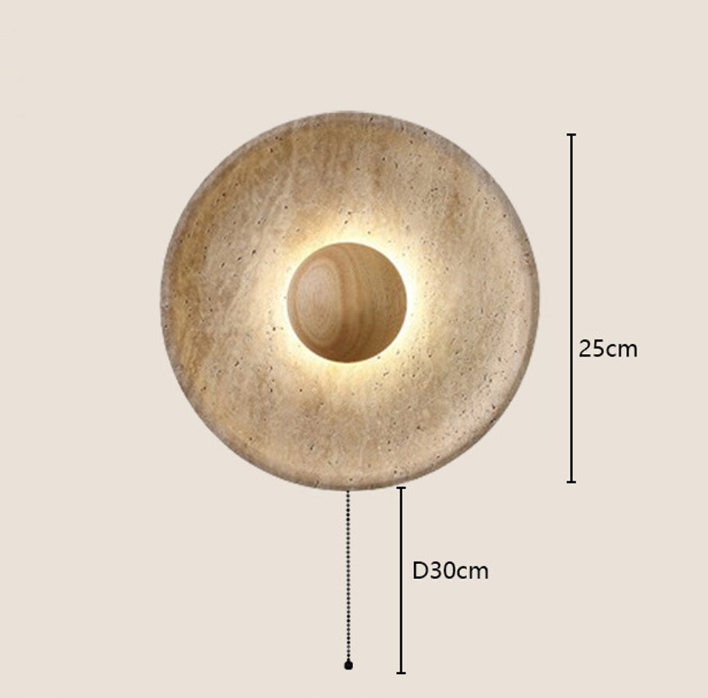 Travertine Stone Wabi-Sabi Wall Lamp