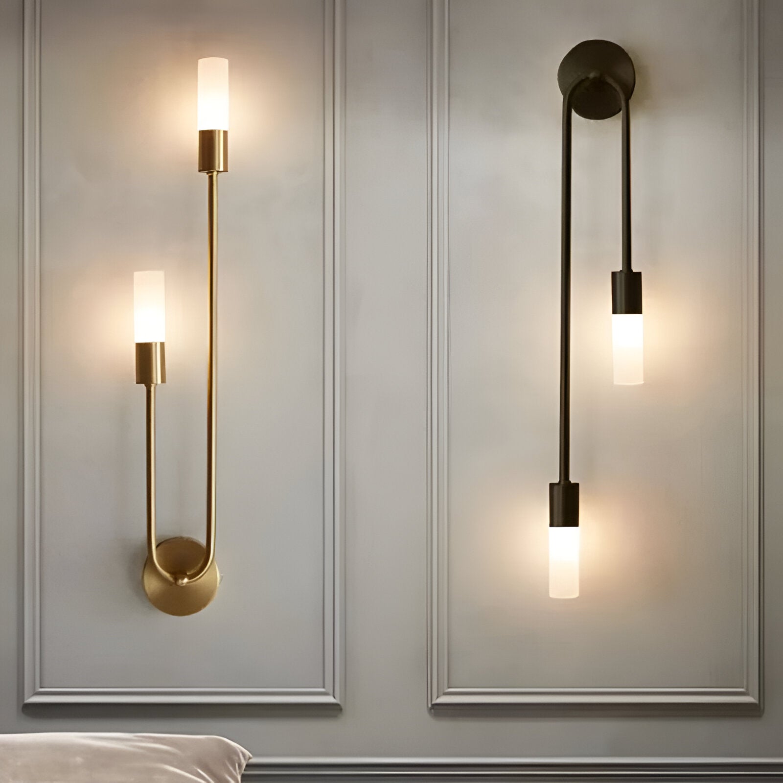 Nordic Modern Simplicity Iron &amp; Acrylic Long Tube Wall Light