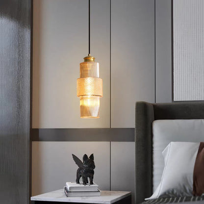 Luminara Modern Copper Glass Minimalist Pendant Light