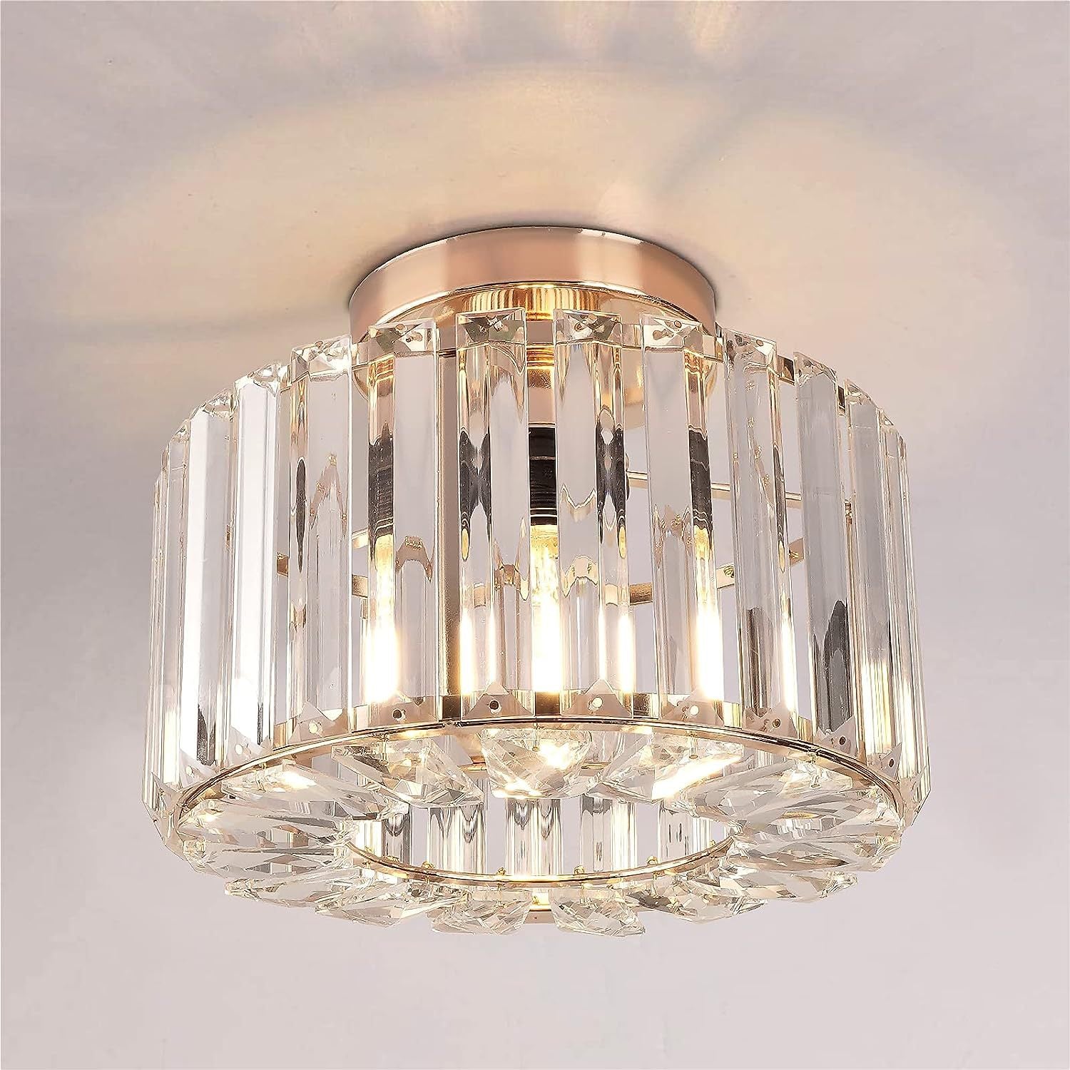 Elegant Crystal Flush Mount Ceiling Lamp