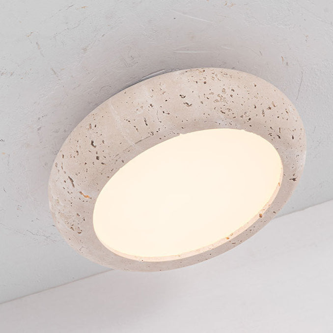 Lampada da soffitto in travertino retro