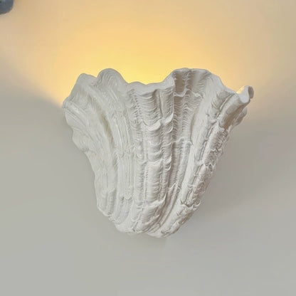 Coquille Sculptural Plaster Shell Wall Light