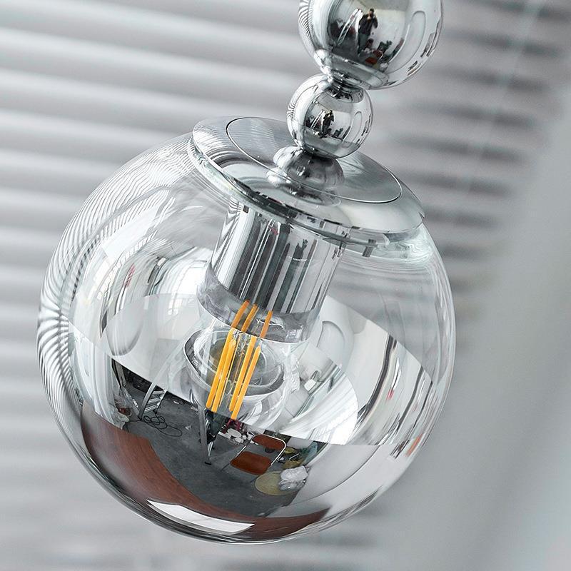 Orbique Bauhaus Chrome Mirrorball Glass Pendant Light